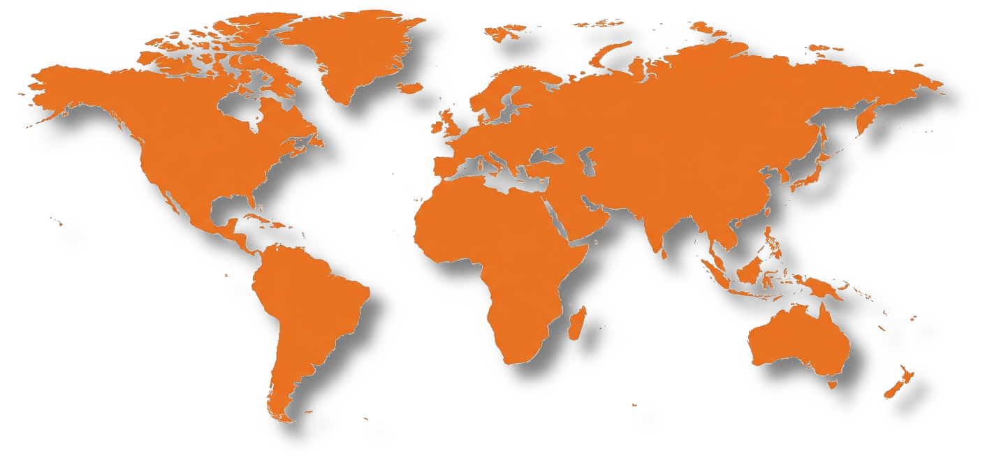 Mapa mundial con ubicaciones de infraestructura de Hosting del Sur